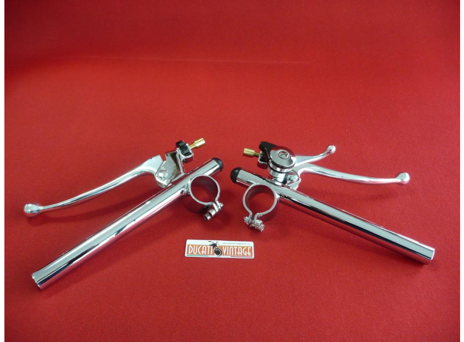 Verlicchi Pair of clip-ons with accessories for Ducati YELLOW and SILVER SHOTGUN