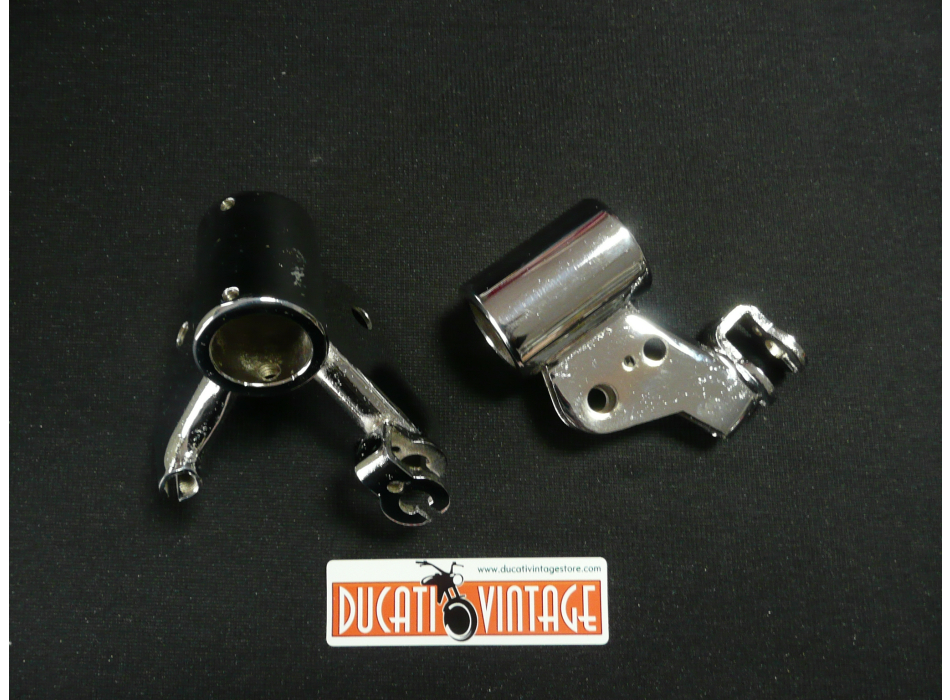 Pair of original lever bracket, new chrome plating, in good condition, for Ducati Scrambler 2nd series