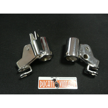 Pair of original lever bracket, new chrome plating, in good condition, for Ducati Scrambler 2nd series