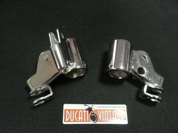 Pair of original lever bracket, new chrome plating, in good condition, for Ducati Scrambler 2nd series