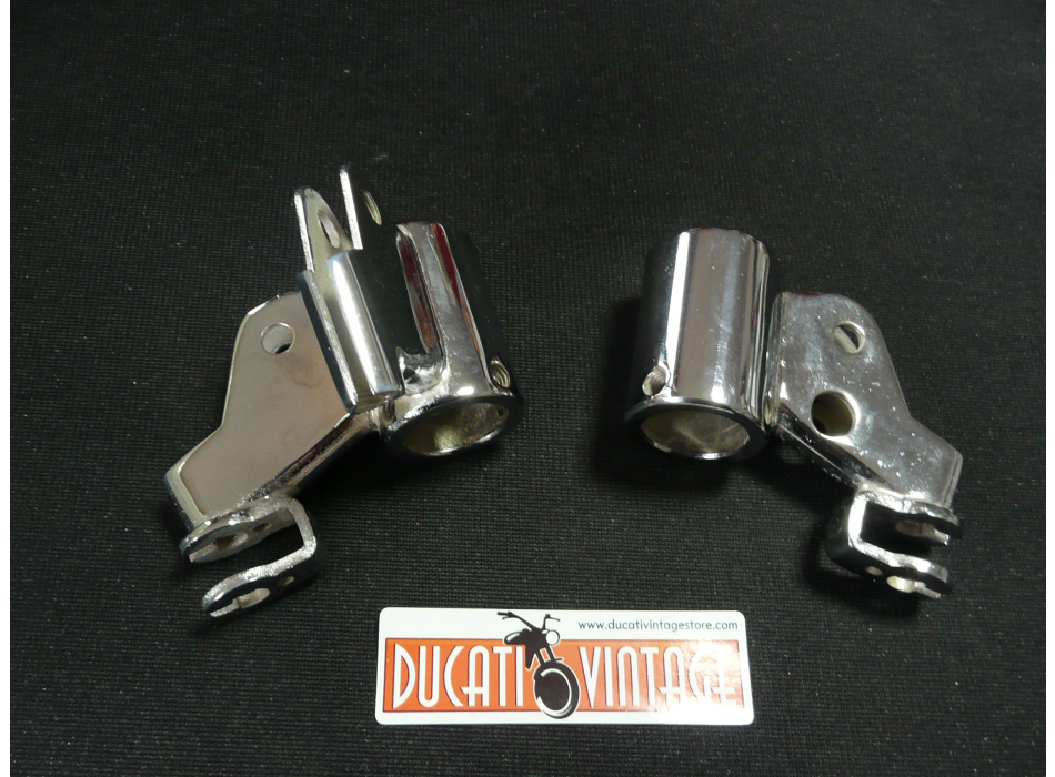 Pair of original lever bracket, new chrome plating, in good condition, for Ducati Scrambler 2nd series