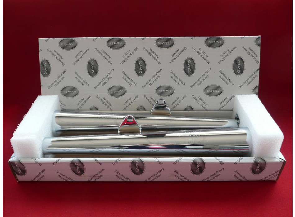 Pair of CONTI original silencer for Ducati 750 GT and Sport 