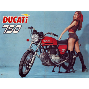 Pair of CONTI original silencer for Ducati 750 GT Sport and Super Sport 
