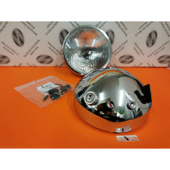 Full Aprilia headlight flat model chromium-plated for Ducati Desmo Yellow