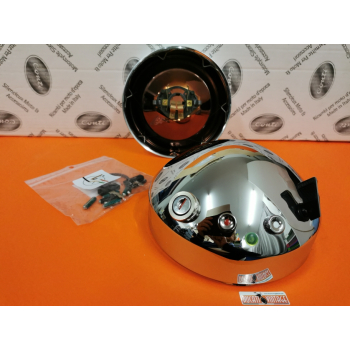 Full Aprilia headlight flat model chromium-plated for Ducati Desmo Yellow