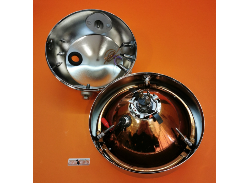 Aprilia complete headlight for Ducati 750S model with only 3 warning lights