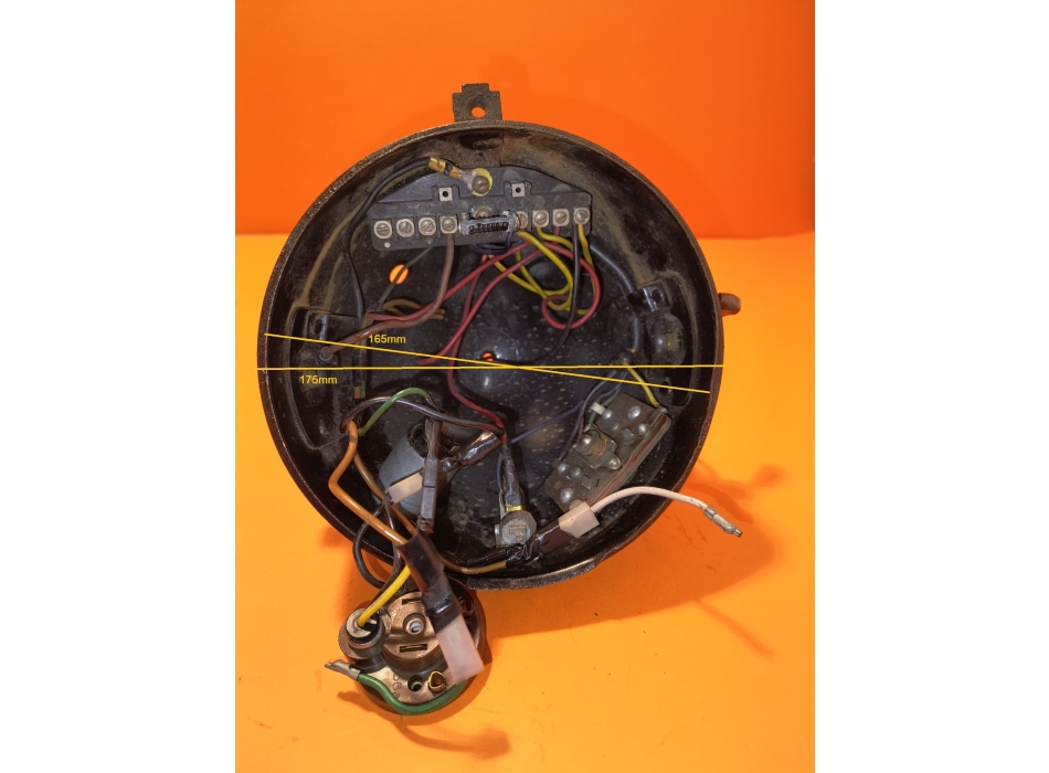 Original CEV headlight (shell), used good condition, no dents, measurements in photo