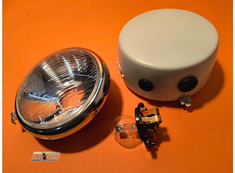 Complete headlight for Ducati 250cc Scrambler America year 1962/1965 - to be painted -.