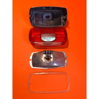 Taillight rectangular in aluminium,  original, Ducati narrow, wide case