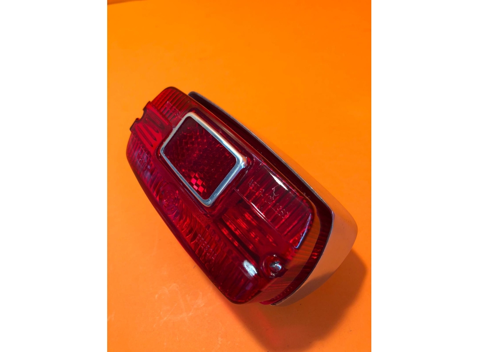 Taillight rectangular in aluminium,  partially original, Ducati narrow, wide case