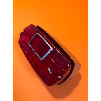 Taillight rectangular in aluminium,  partially original, Ducati narrow, wide case