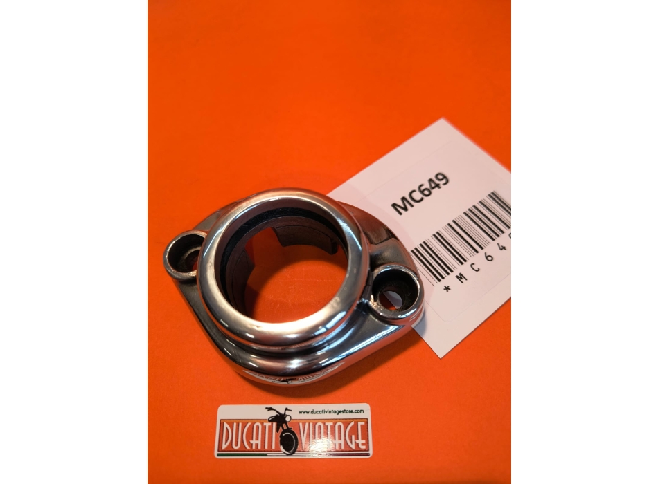 Aluminum base flange for distribution protection sleeve (bevel gear) for all 450cc Ducati single cylinders, original, used in excellent condition, like new