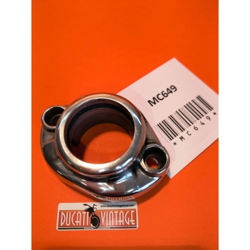 Aluminum base flange for distribution protection sleeve (bevel gear) for all 450cc Ducati single cylinders, original, used in excellent condition, like new
