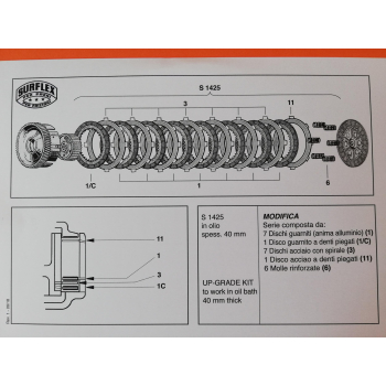 Surflex clutch plate set+clutch springs for Ducati bevel gear models 750 860 900