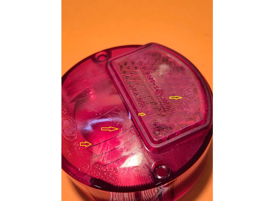CEV replacement rear light lens,new, warehouse stock, WITH DEFECT, for Ducati Scrambler, Desmo Silver and RT