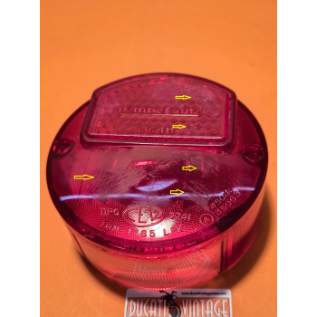 CEV replacement rear light lens,new, warehouse stock, WITH DEFECT, for Ducati Scrambler, Desmo Silver and RT