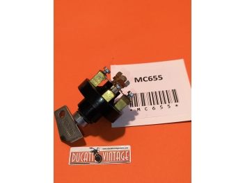 Original Aprilia key switch, with original key, used in excellent condition for DUCATI single-cylinder narrow carter 125 175 200 and other makes and models of motorbikes of the era