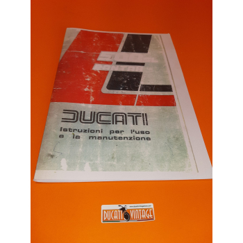 Instructions for use and maintenance Ducati 750 GT in Italian language
