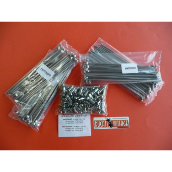 Alpina stainless steel spokes front and back + nipples for Ducati Scrambler