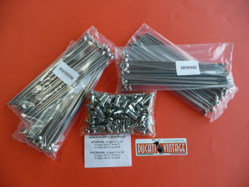 Alpina stainless steel spokes front and back + nipples for Ducati Scrambler