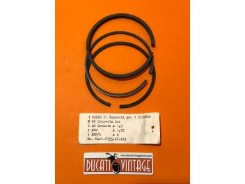 Original Ducati kit NOS no. 3 elastic bands with oil scraper for piston ø80 for Ducati 750 S/SS