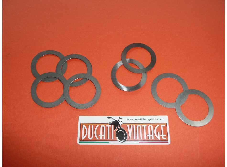 shim washers set for lower bevel gear bearings register Ducati wide case engine