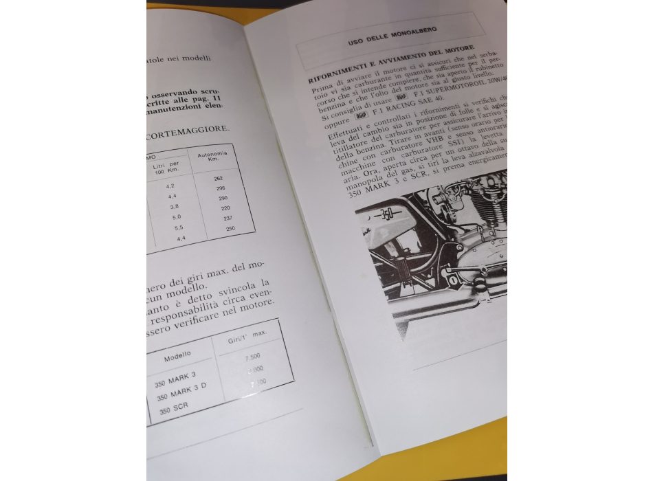 Book:  Instructions for use and maintenance (in italian) 250-350cc Ducatri Scrambler, Ducati Mark3, Ducati Mark3 Desmo