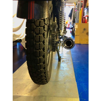 long cone type Conti silencer for Ducati single wide case, Scrambler, Shotgun, Yellow, Mark3, RT