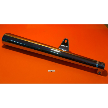 long cone type Conti silencer for Ducati single wide case, Scrambler, Shotgun, Yellow, Mark3, RT