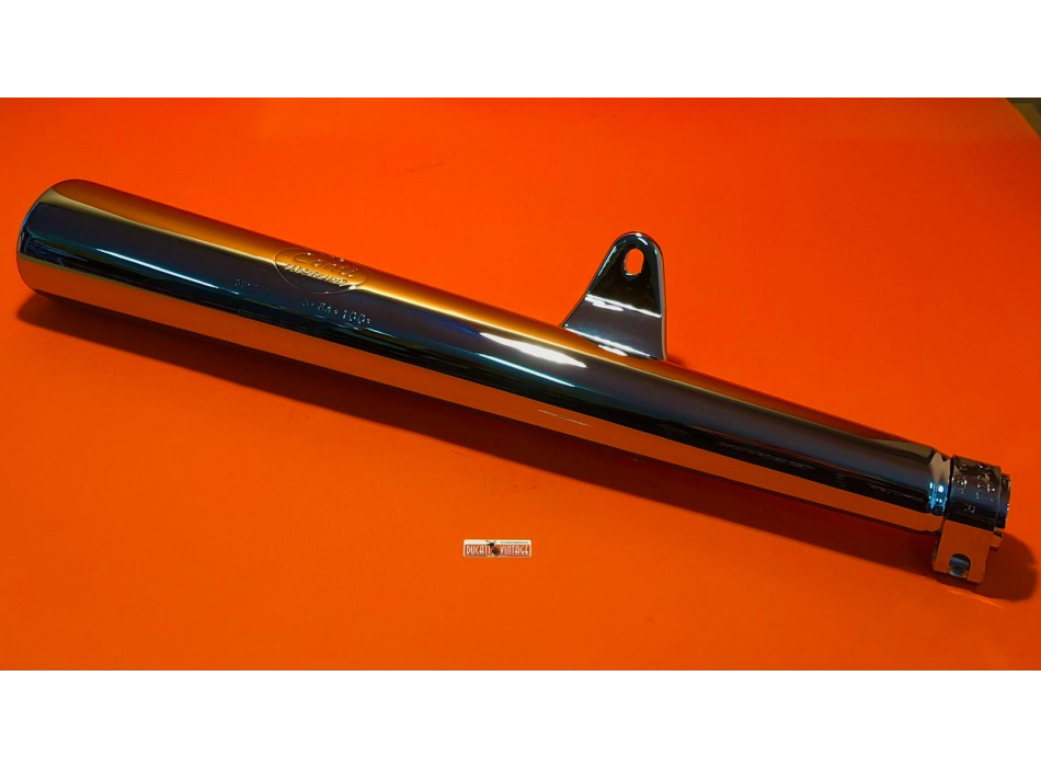 long cone type Conti silencer for Ducati single wide case, Scrambler, Shotgun, Yellow, Mark3, RT
