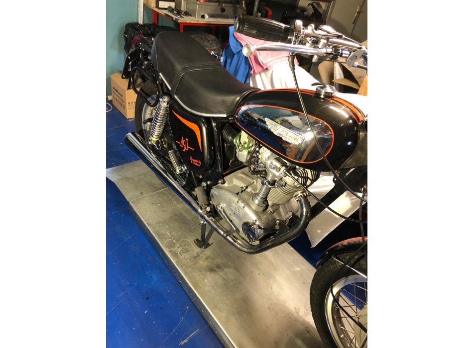 long cone type Conti silencer for Ducati single wide case, Scrambler, Shotgun, Yellow, Mark3, RT