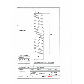 2 springs rear shock absorber Ducati Desmo Yellow, Shotgun, Mark3       