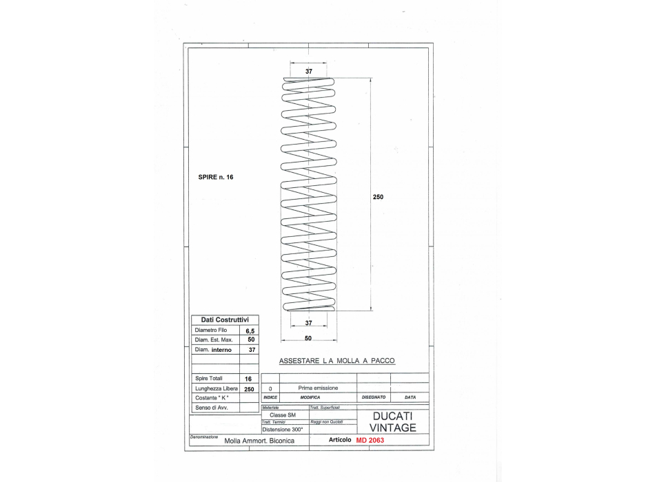 2 springs rear shock absorber Ducati Desmo Yellow, Shotgun, Mark3       