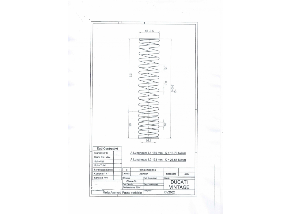 rear suspension shock absorber springs Ducati Scrambler, Ducati Mark3