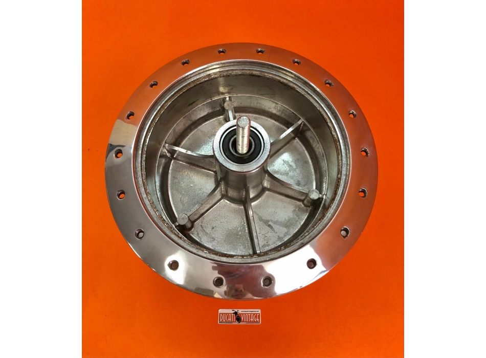 Original rear hub, used, reconditioned, for all Ducati wide-case single-cylinder engines