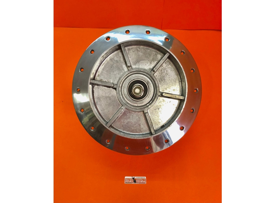 Original rear hub, used, reconditioned, for all Ducati wide-case single-cylinder engines