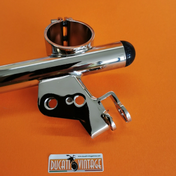 Verlicchi n. 1 right clip-on fork Ø 35 Ducati Yellow and Ducati Silver Shotgun