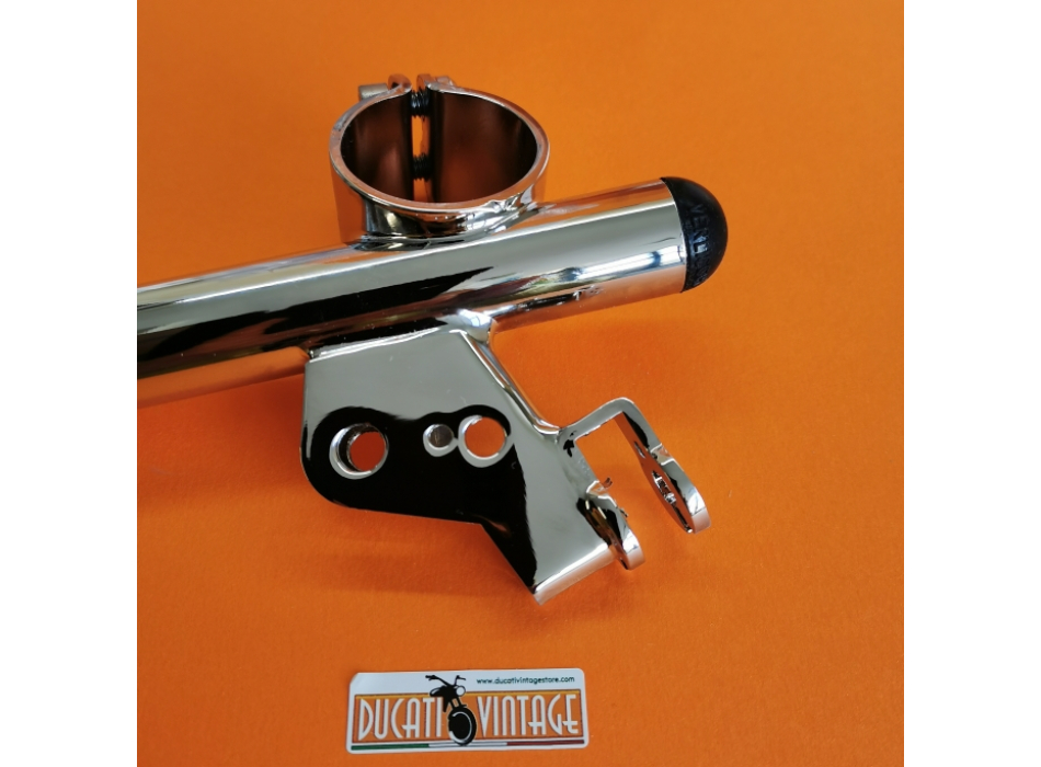 Verlicchi n. 1 right clip-on fork Ø 35 Ducati Yellow and Ducati Silver Shotgun