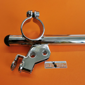 Verlicchi n. 1 right clip-on fork Ø 35 Ducati Yellow and Ducati Silver Shotgun