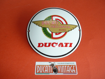 Small metal plate Ducati Service diameter 20 cm for office, home, garage