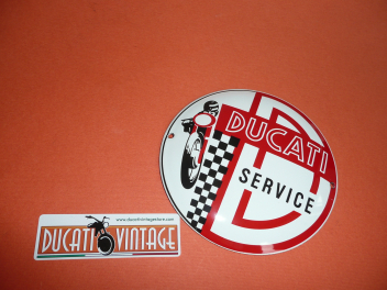 Small metal plate Ducati Service diameter 20 cm for office, home, garage