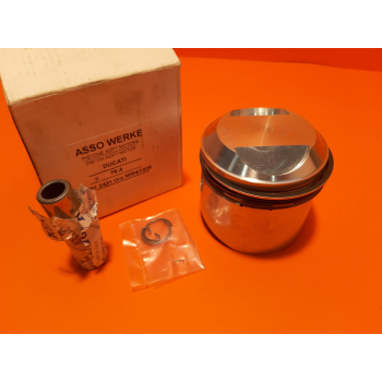 Piston Ø 76.4 pin Ø18 Asso original new suitable for all Ducati wide case engines  350cc 