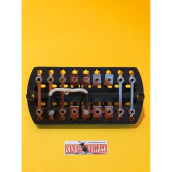 Bakelite fuse holder (4 fuses) replica identical to original for Ducati 750GT Ducati 750S 1972-1973 and Ducati 750/900SS 1974-1975 motorcycles Ducati Part No. 0795.38.246