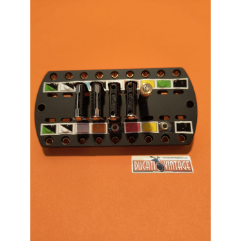 Bakelite fuse holder (4 fuses) replica identical to original for Ducati 750GT Ducati 750S 1972-1973 and Ducati 750/900SS 1974-1975 motorcycles Ducati Part No. 0795.38.246