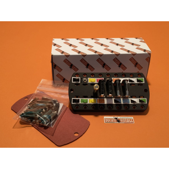 Bakelite fuse holder (4 fuses) replica identical to original for Ducati 750GT Ducati 750S 1972-1973 and Ducati 750/900SS 1974-1975 motorcycles Ducati Part No. 0795.38.246