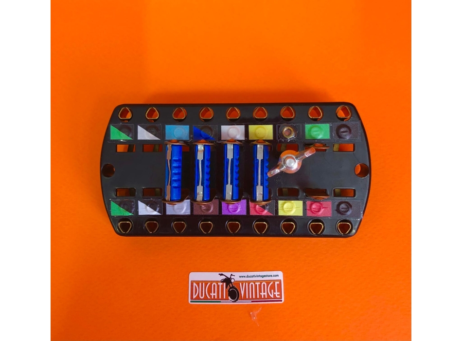 original Bakelite fuse holder (5 fuses) for Ducati 750GT and SPORT of 1974