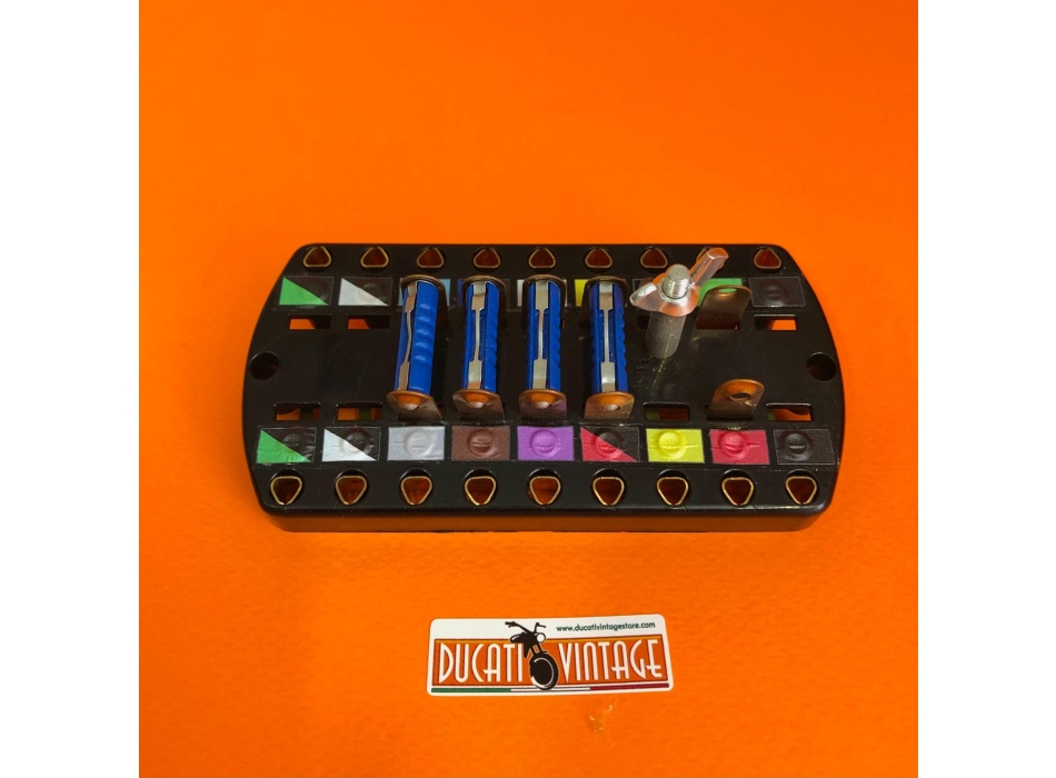 original Bakelite fuse holder (5 fuses) for Ducati 750GT and SPORT of 1974