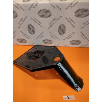 Metal professionally spray painted black  plate-holder CEV for round rear light only Ducati Scrambler