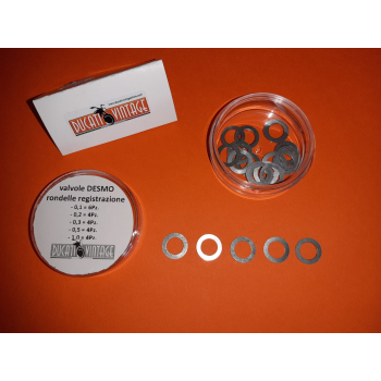 Desmo valve adjustment shim washers
