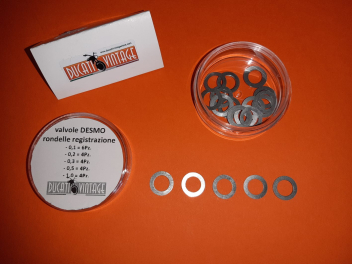 Desmo valve adjustment shim washers